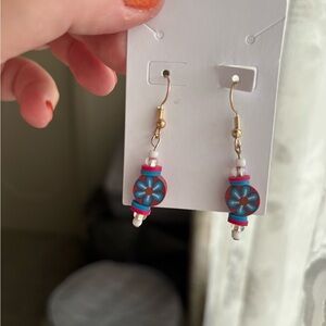 Colorful Floral Drop Earrings